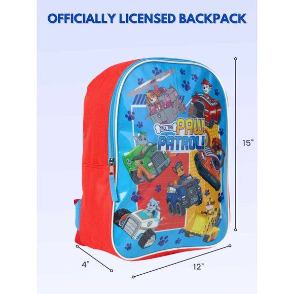 New Paw Patrol Backpack 15" Chase Marshall Skye Everest School Bag - Picture 3 of 7